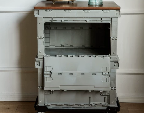 霜山可折叠收纳箱移动托盘大容量家居衣物整理...