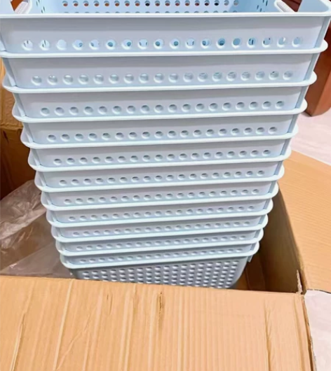 塑料收纳筐家用杂物筐浴室厨房整理箱桌面收纳...