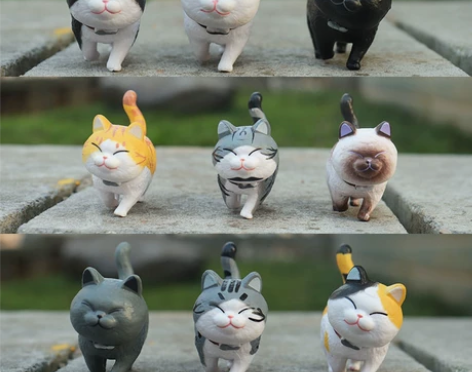 【店铺清仓】可爱小猫咪摆件公仔创意桌面装饰...