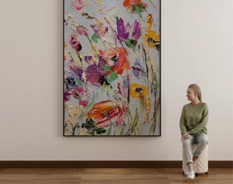 纯手绘油画治愈系装饰画现代简约艺术抽象壁