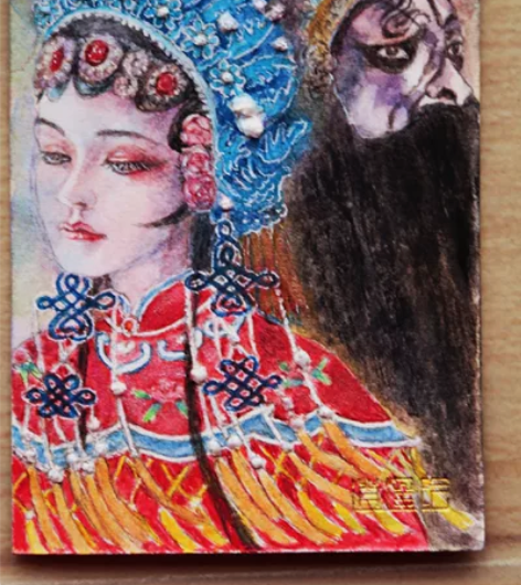 原创手绘卡，人物细腻饱满，每张卡都有故事。...