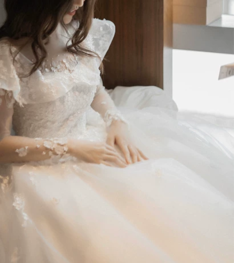 定做婚纱转让 自己找了图6图7的样子,参考...