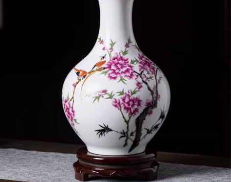 搬家捡漏一个景德镇正品陶瓷中式客厅酒柜玄关...