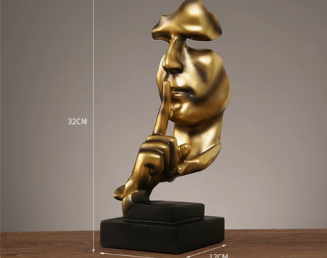 北欧轻奢沉默是金摆件创意雕塑客厅酒柜书房办...