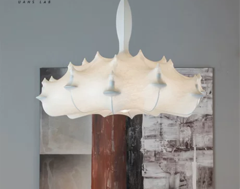 原上 flos蚕丝灯白色客厅吊灯卧室创意北...