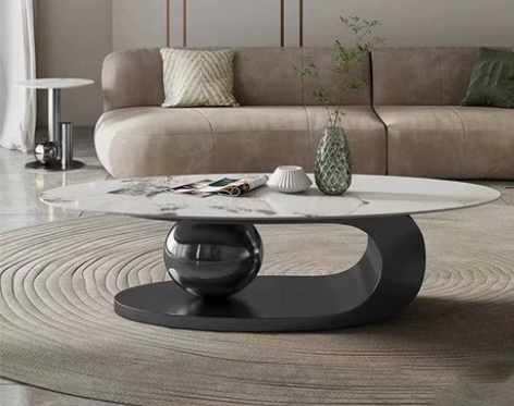 【家具搬迁】奢华新款岩板茶几轻奢现代简约设...