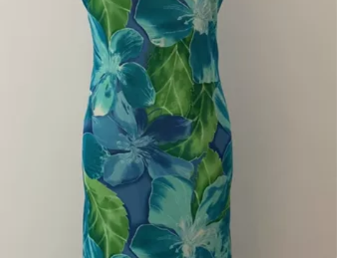 古着vintage绝美油画连衣裙(无标) ...