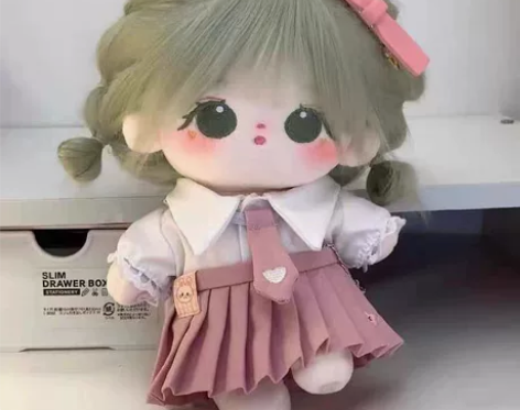 丸菜棉花娃娃20cm炸毛玩偶公仔女娃可换装...