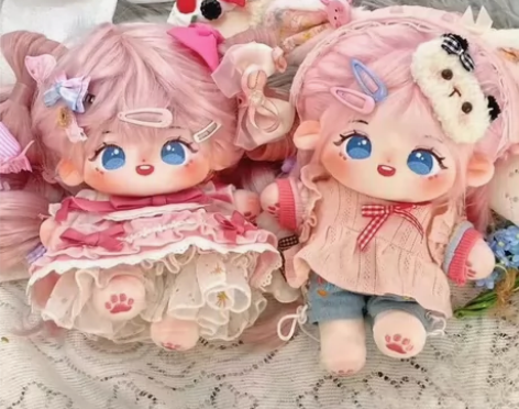 出20cm青橙棉花娃娃裸娃 无骨45 有骨...