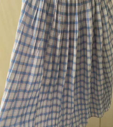 ?百褶格子复古长裙 古着感 多巴胺 所见即...