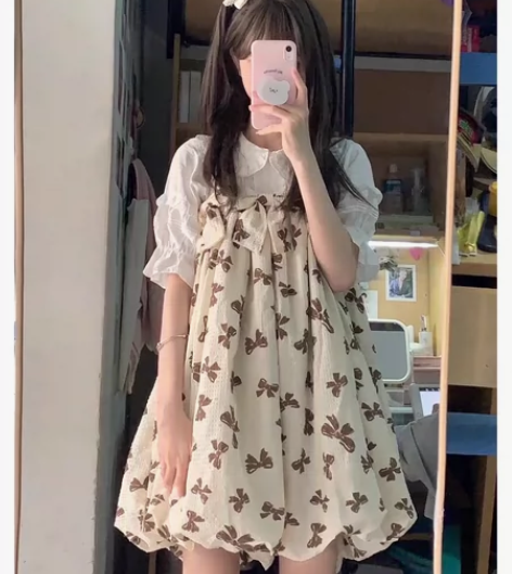 夏季公主风奶甜法式碎花连衣裙2023新款女...