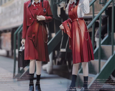 樱岛依正版日系护奶裙JK制服学院风绿色色背...