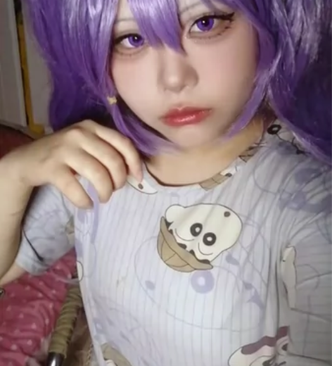 急出/换全套原神刻晴原皮肤cos造型假发?...