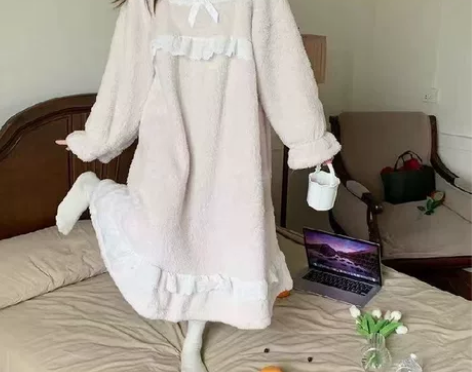 睡衣女2022秋冬新款ins风高颜值甜美洋...