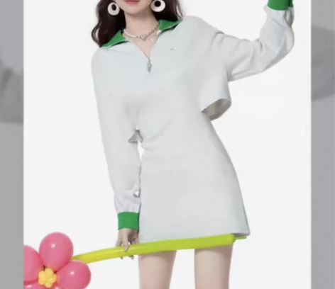 ELOF2023春季新款POLO领撞色休闲...