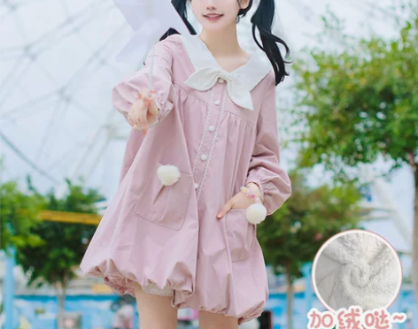 猫罐头Lolita十月兔耳朵外套原创可爱春...