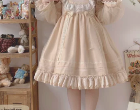 蝶 白绵糖原创Lolita裙少女甜美OP软...