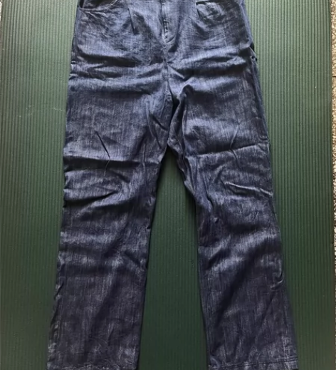 藏蓝直筒休闲裤 裤长108  颜色很特别 ...
