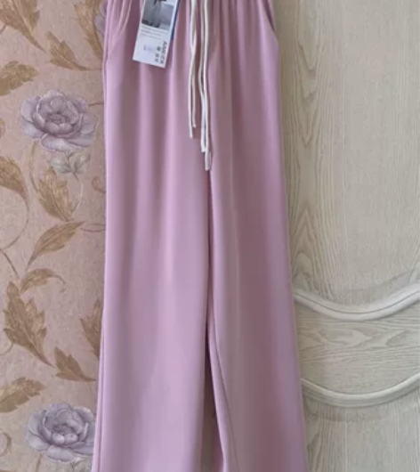 全松紧腰双抽绳设计拖地抖抖神裤 裤长：10...