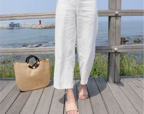 2020春夏棉麻阔腿裤女七分薄款高腰宽松直...