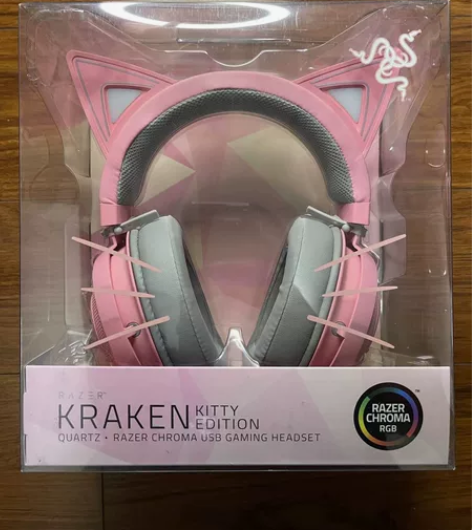 全新未拆封 雷蛇北海巨妖萌猫版粉晶粉色 猫...