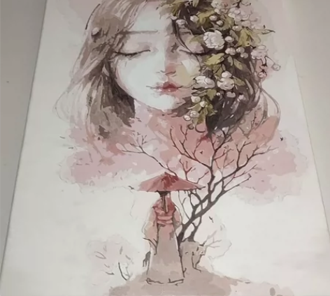 包邮出数字画半成品几乎成品中国风人物芥子，...