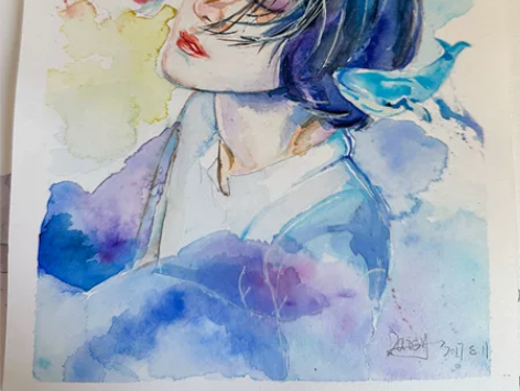 水彩人物画，16开 感兴趣的话点“我想要”...