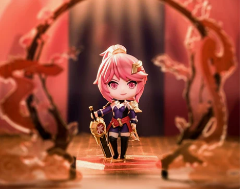 王者荣耀官方正版 传说之刃花木兰Q版手办 ...