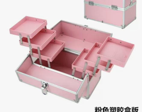 专业化妆箱  多层折叠美甲箱 手提纹绣工具...