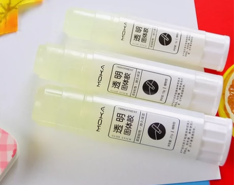 透明色固体胶展示盒装高粘性学生儿童手工固体...