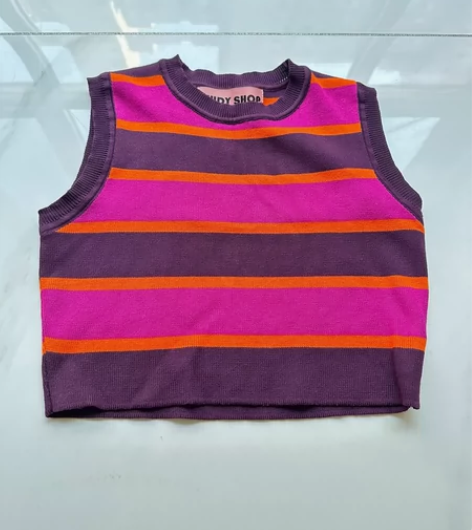 斑斓霉果 夏季女士背心 配白色裤子绝绝子 ...