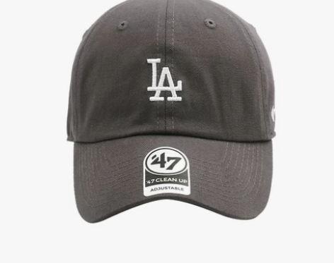 47brand深灰岩石灰色小标棒球帽鸭舌帽...