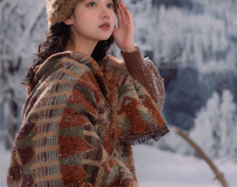 超仙旅游写真冬帽真兔毛皮草毛绒保暖帽文艺旅...