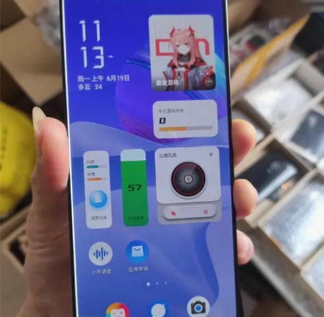 红魔6s原拆机总成，显示屏左边有白线，触摸...