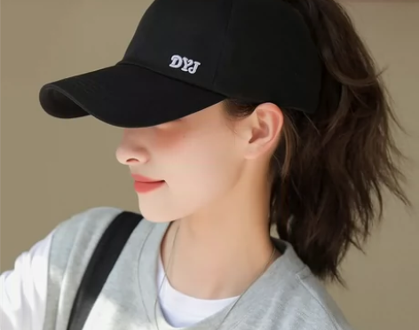 8.8包邮，可扎高马尾深顶漏顶棒球帽 可调...