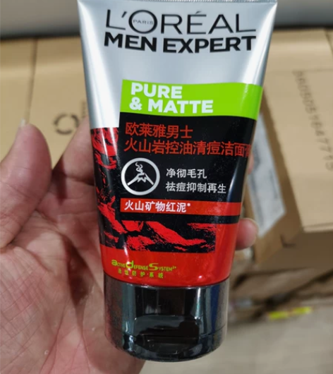 欧莱雅男士洁面乳100毫升，火山岩控油祛痘...