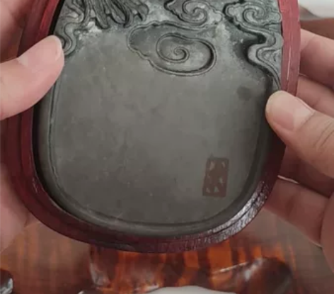 日本回流 砚台 端砚 创汇时期出口日本实木...