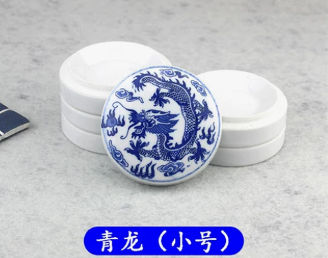 陶瓷调色盘带盖景德镇青花瓷五层国画颜料碟大...