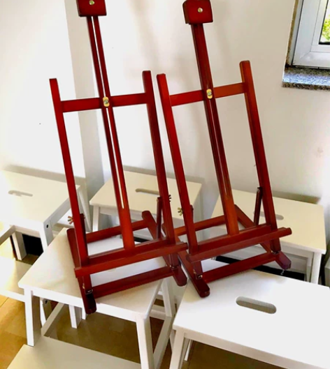 厂家直发全新胡桃色大号桌面画架,美术生绘画...