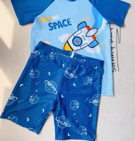 儿童泳衣男童2023新款中大童分体速干游泳...