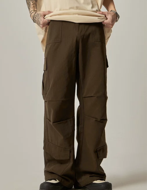 潮牌美式工装裤男高街ins国潮宽松直筒裤子...