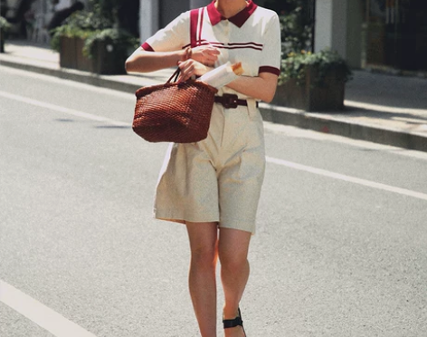 一方二集米色麻本色柔软舒适高腰百搭复古牛仔...