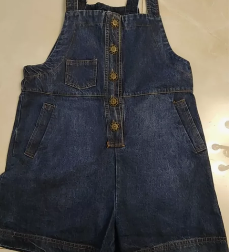 牛仔背带裤 女士 s码 无瑕疵 几乎没穿过...