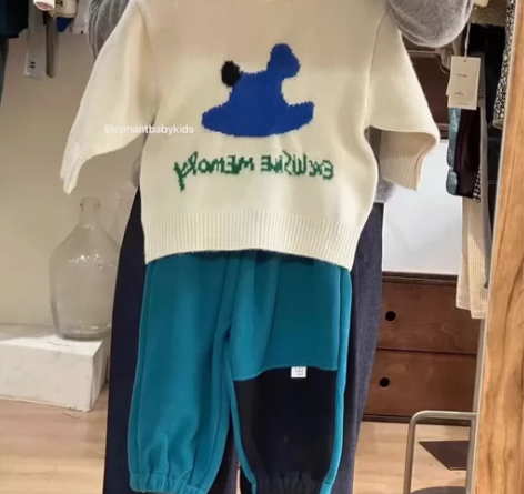 st星星许蓝色加绒裤80码 薄绒感兴趣的话...