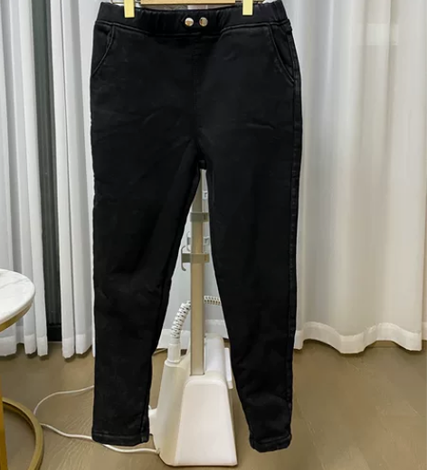 全新女士加绒牛仔裤，尺码2XL，适合体重1...