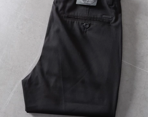 薄款百搭休闲修身长裤持久定型 犀牛褶纯色商...