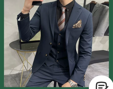 新郎西服套装男士商务职业正装结婚礼服英伦风...