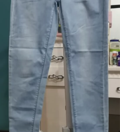 only瘦腿弹力九分牛仔裤，九成新。s码。...