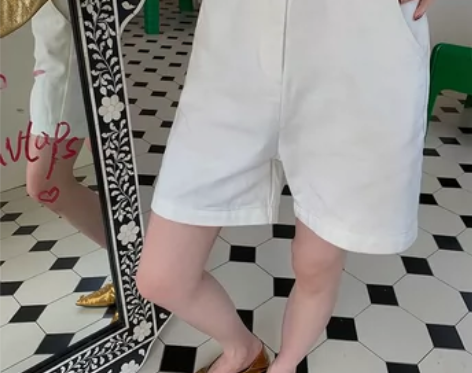 区区欧阳【万物皆可搭】绑带牛仔裤女夏高腰五...