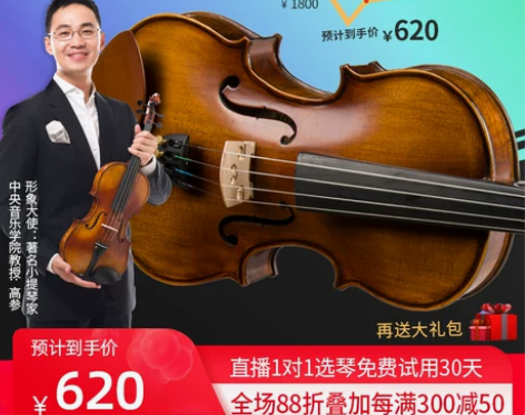 【年货价】克莉丝V04小提琴初学者儿童入门...